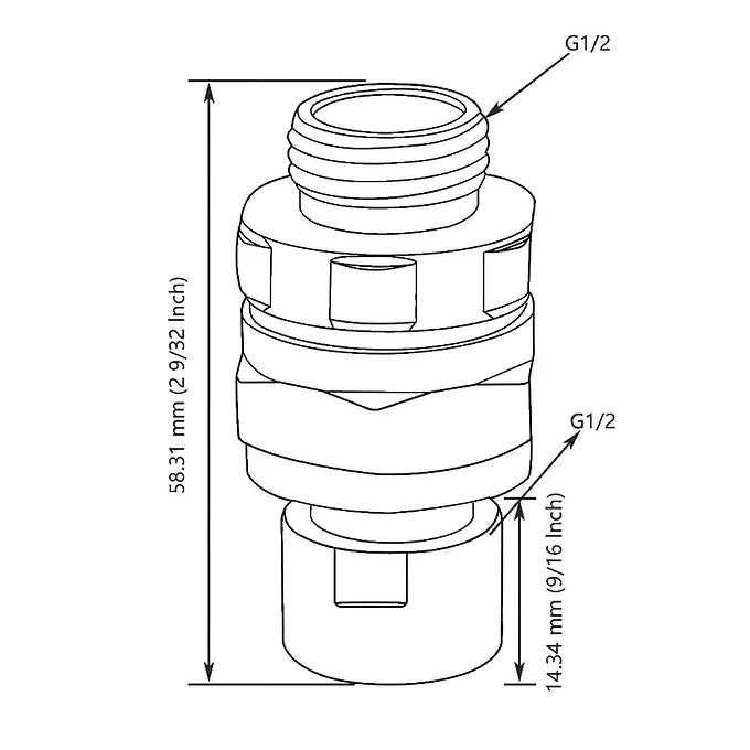 Connecteur pivotant pour pomme de douche