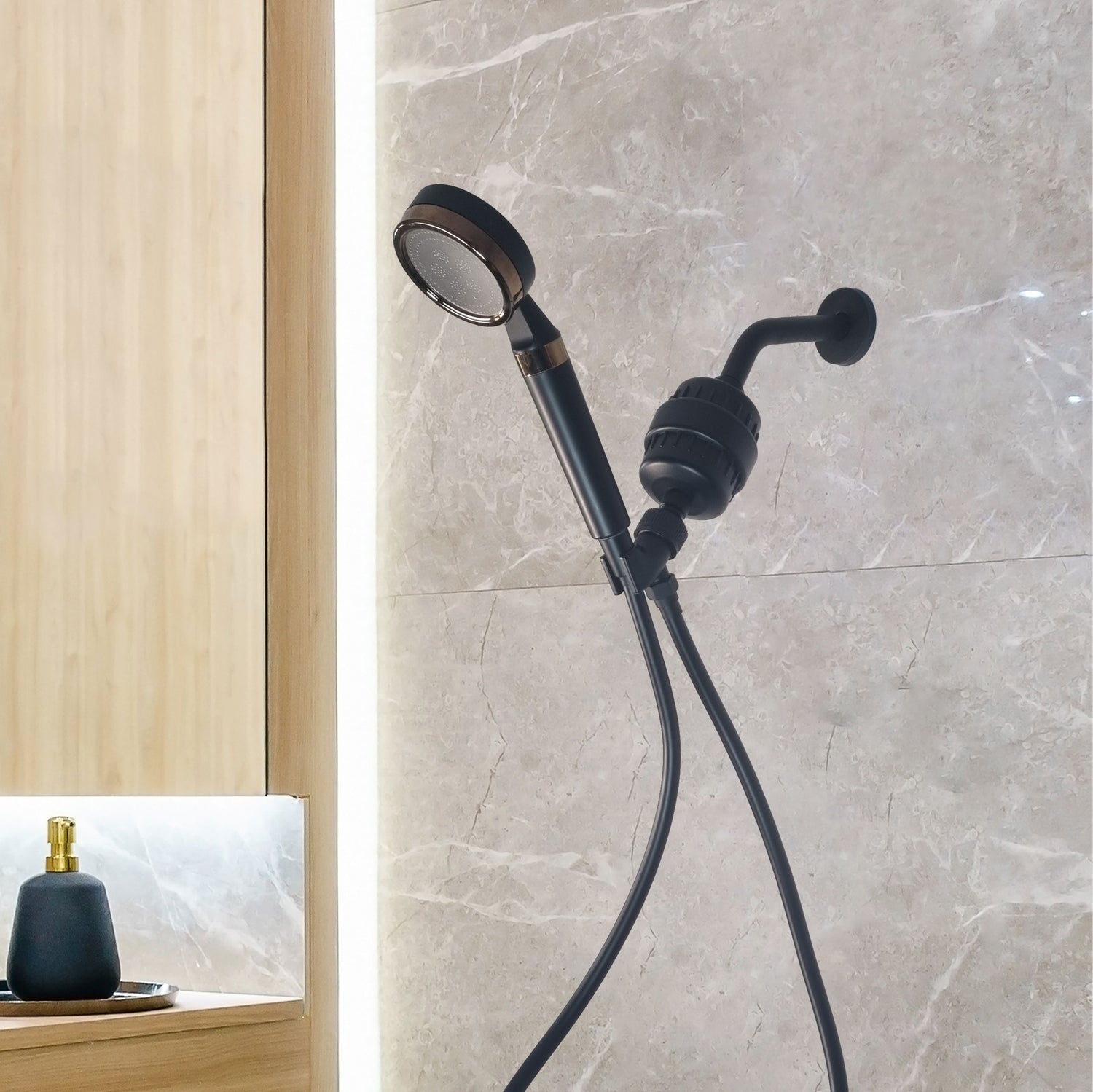 MineralStream™ BLACK - Vitamin C Complete Shower Kit