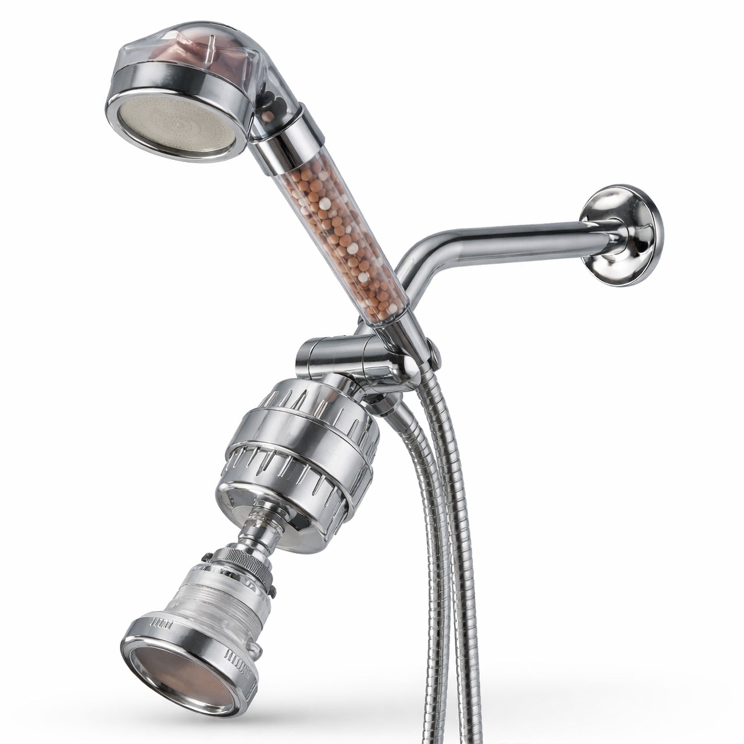 Système de douche double ionique à LED