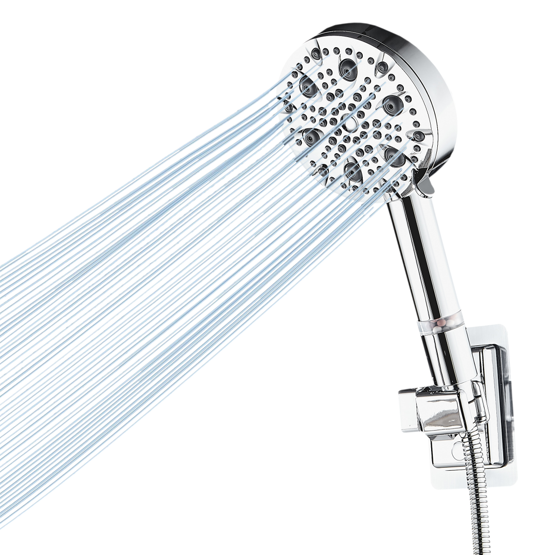 Pomme de douche haute pression MineralStream Luxe 9 modes (filtrée)