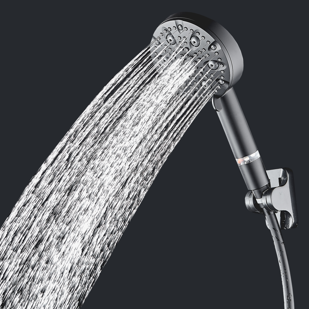 Pomme de douche haute pression MineralStream Luxe 9 modes (filtrée)