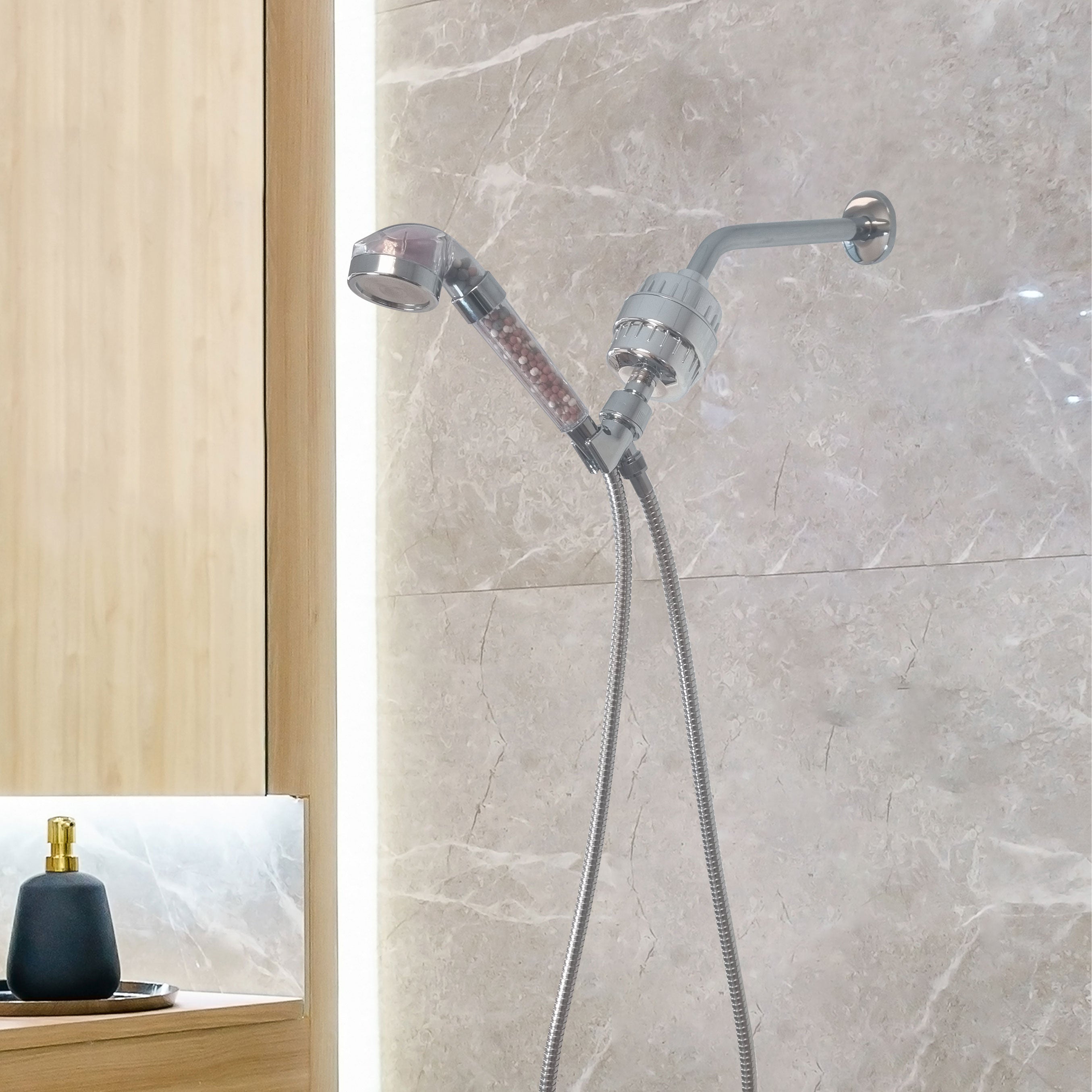 Kit de douche complet à la tête de douche à LED
