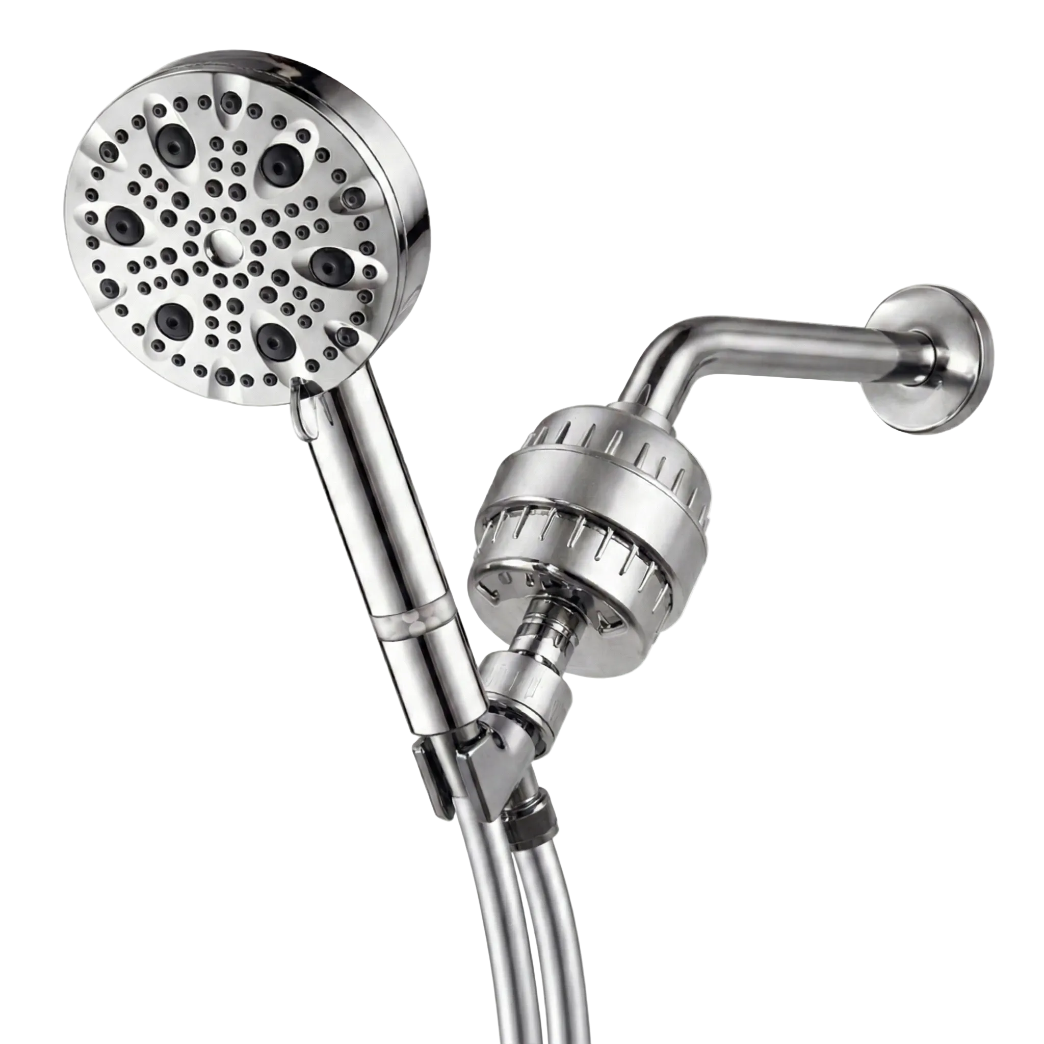 MineralStream Luxe 9 Mode Showerhead Complete Kit contents