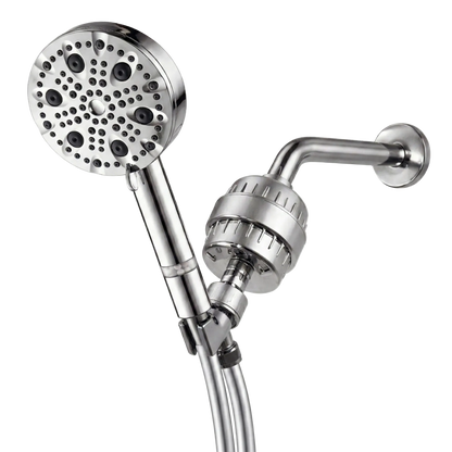 MineralStream Luxe 9 Mode Showerhead Complete Kit contents