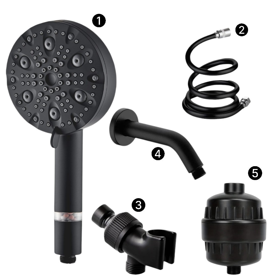 Couche de douche haute pression à 9 mode Mineralstream Luxe 9 Mode (filtré)