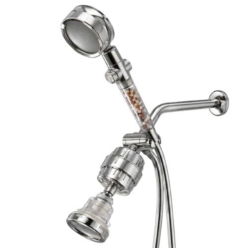 DEUX POMMEAUX DE DOUCHE, DOUBLE FILTRATION