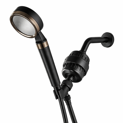 MineralStream™ BLACK – Vitamin-C-Komplett-Duschset